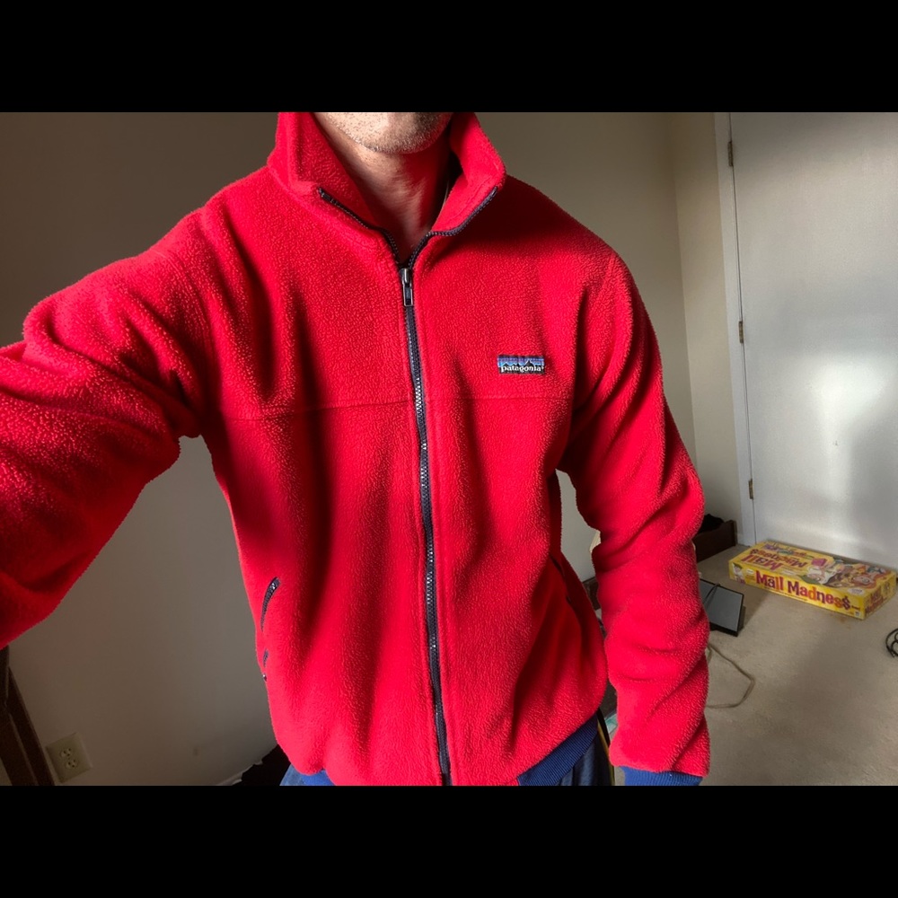 Vintage Patagonia Men’s Red Zip Jacket Size Large